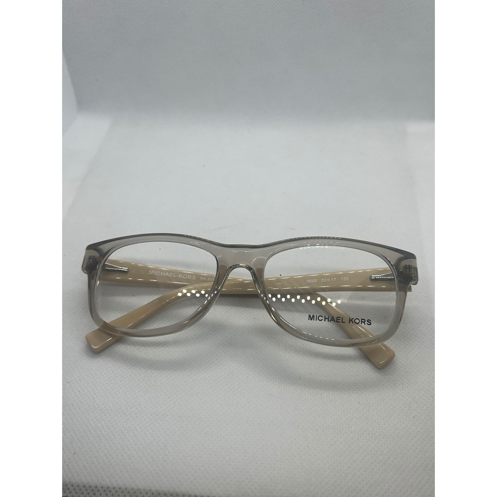 Michael‎ Kors MK 8014 Silverlake Eyeglasses Grey Tan Rectangular Frames 3055